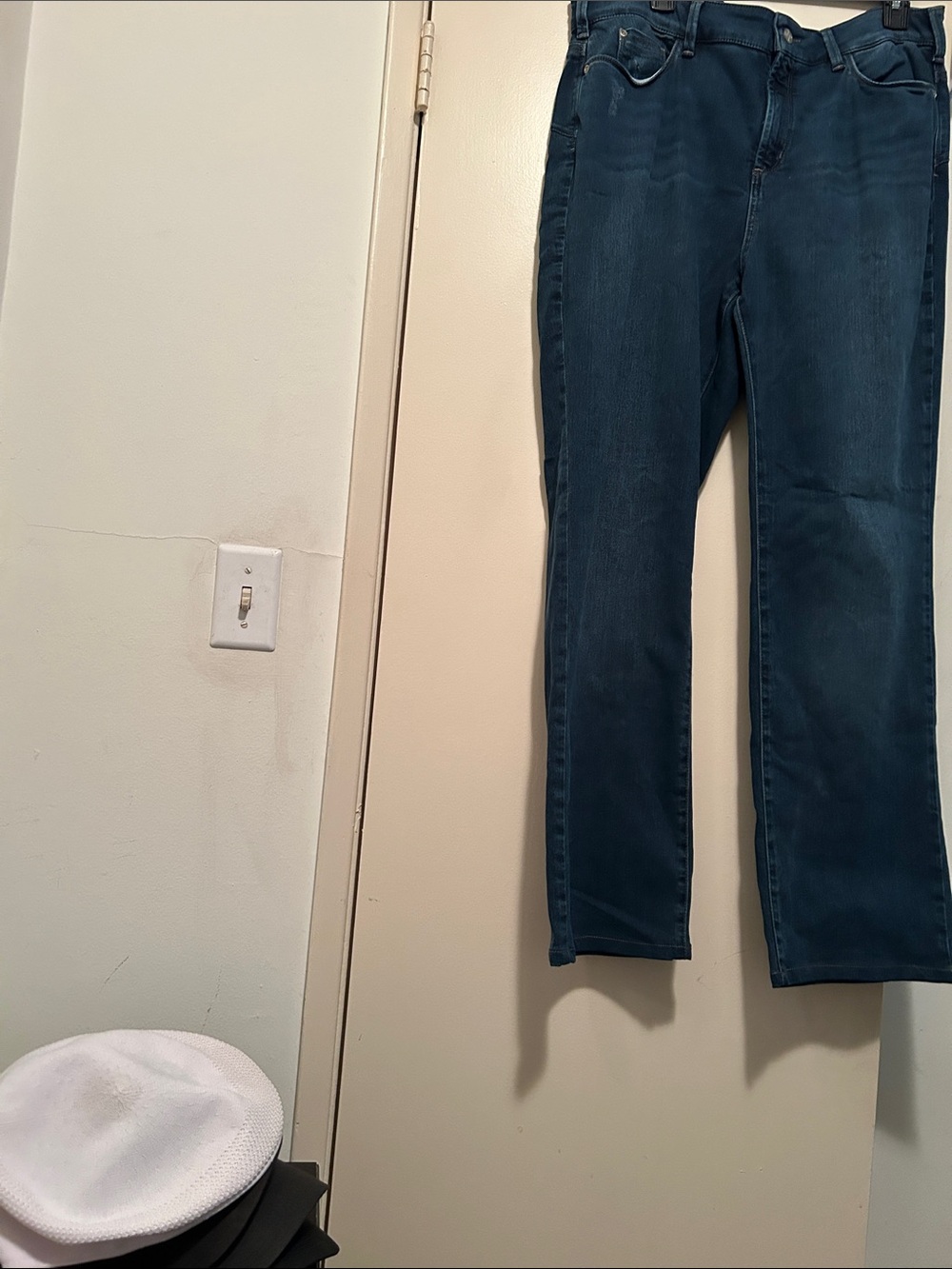 NYDJ Teal-Blue Straight Leg Jeans